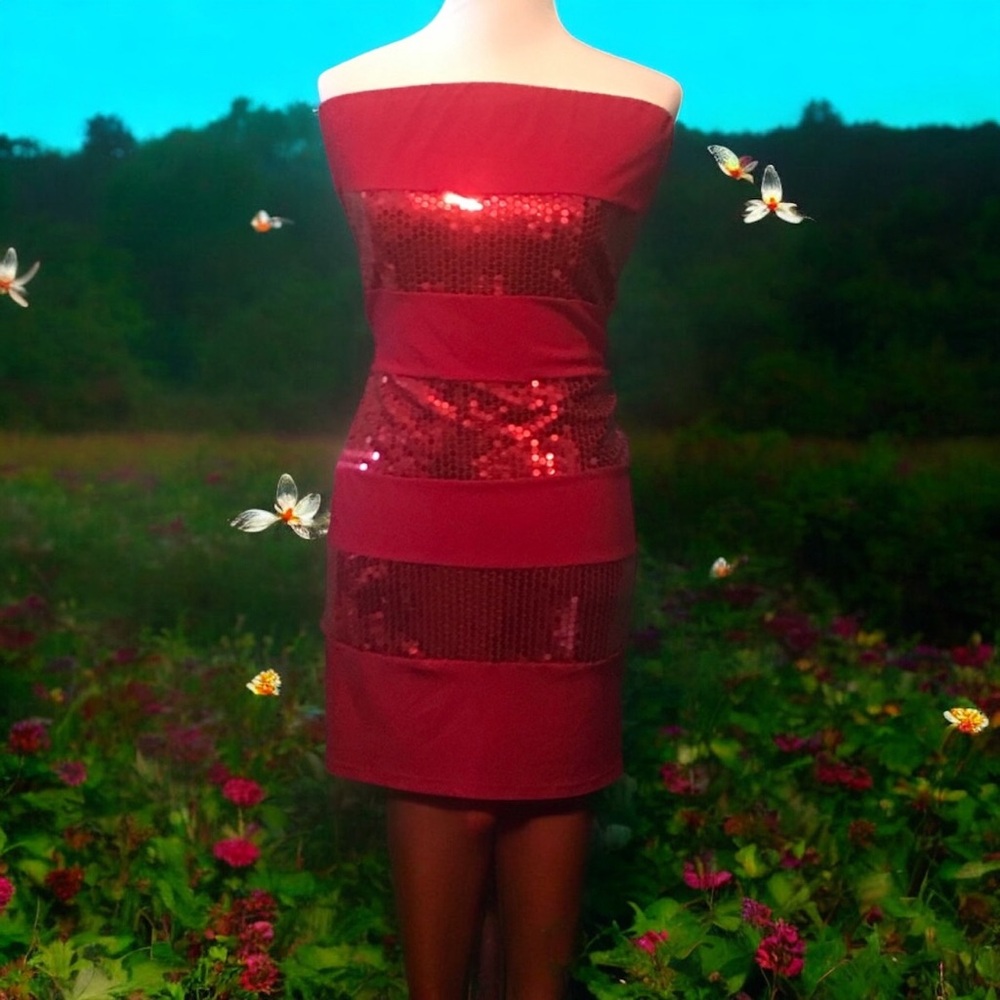 Brand new red sequin Torrid dress size 2